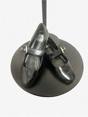 DV by Dolce Vita Trendy Black Patent Mary Jane Flats with Buckle size 8